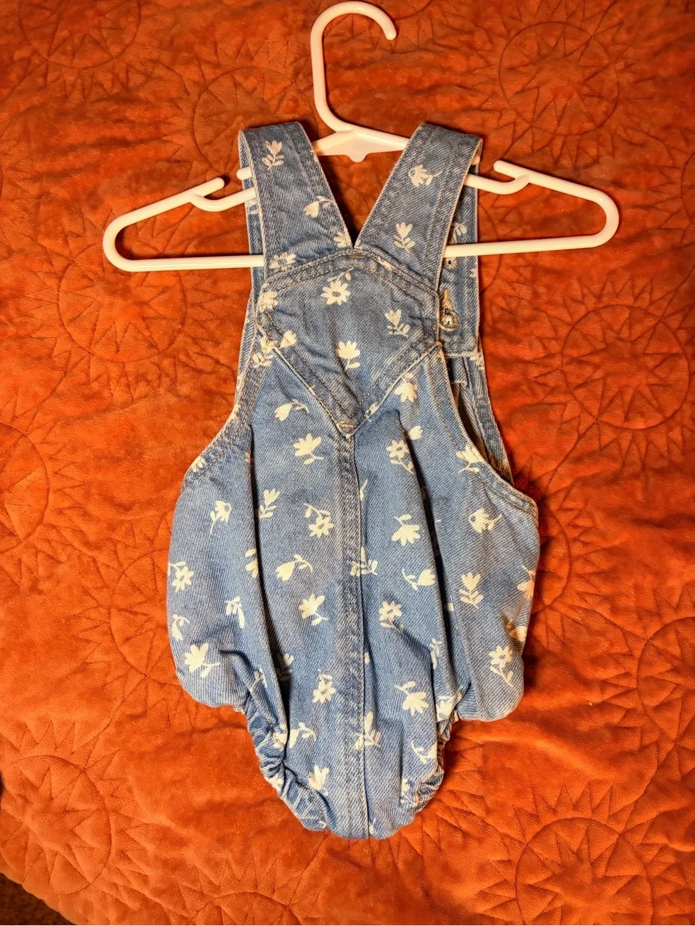 Girls Old Navy Floral Overalls- 6/12mo